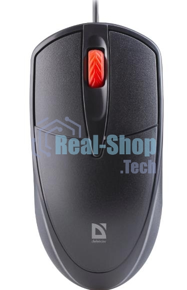 Мышь проводная Defender Icon MB-057 черный, 1000 dpi, USB, кнопки - 3