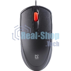 Мышь проводная Defender Icon MB-057 черный, 1000 dpi, USB, кнопки - 3