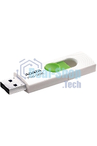Флешка USB ADATA UV320 (AUV320-512G-RWHGN), 512Gb, USB 3.2 Gen1, R/W 100/30, белый/зеленый