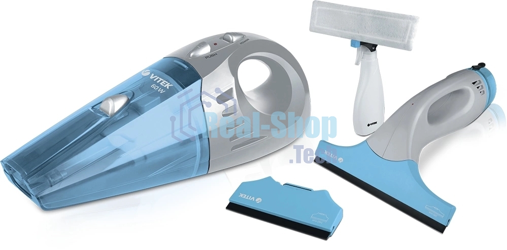 Пылесос ручной Vitek VT-1811 B голубой, 60 Вт, уборка сухая, пылесборник контейнер 0.5 л