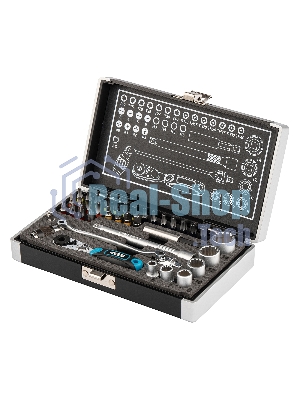 Набор бит Gross 11625 и головок торцевых 1/4'' карданный ключ трещотка адаптер s2 37 шт.