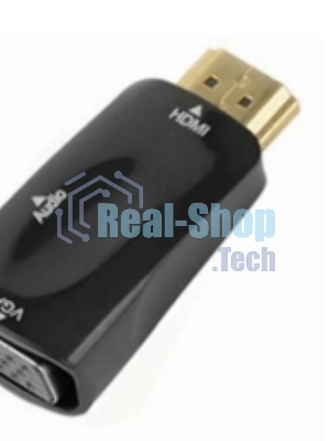 Переходник HDMI на VGA c аудио черный
