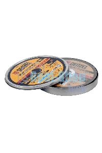 Круг отрезной по металлу Denzel WA60TBF 125х1.0х22.2мм в метал.банке, 10шт. 737610