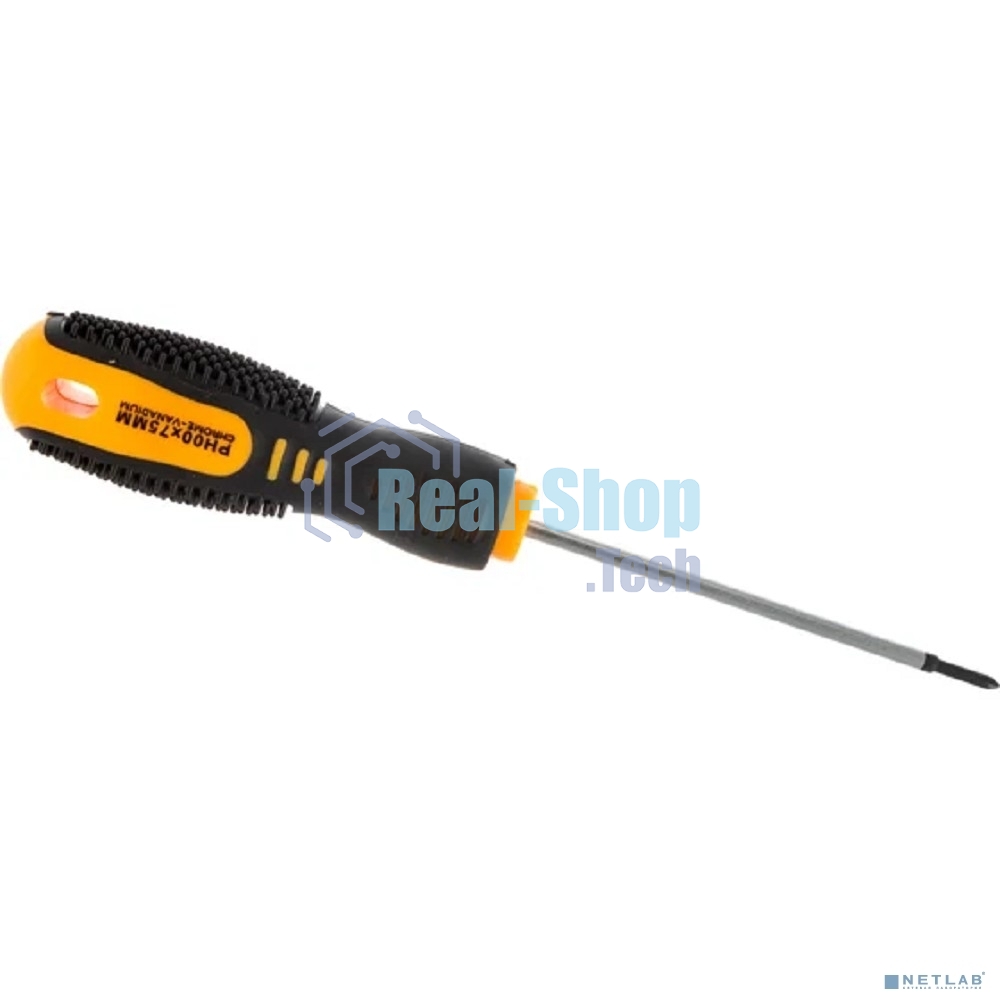 Отвертка крестовая Rexant PH 00х75 мм, двухкомпонентная рукоятка