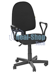 Кресло офисное OLSS ПРЕСТИЖ черный В-14 Крестовина: 