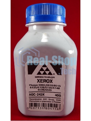 Тонер Xerox Phaser 6000/6010/6015/6125/6128/6130/6140/6500/6505 черный, (фл.40г.) AQC фас. России