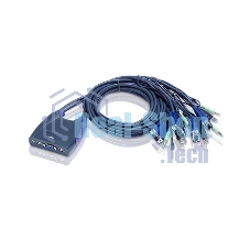 Переключатель электронный ATEN PETITE 4 PORT USB KVM SWITCH W/2.5M W/1.