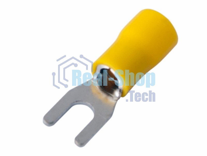 Наконечник вилочный изолированный Rexant 4.3 мм 4-6 мм (НВи 6.0-4/НВи 5,5-4) желтый 08-0151