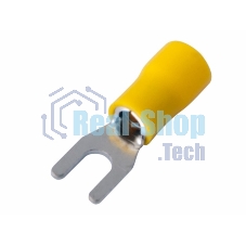 Наконечник вилочный изолированный Rexant 4.3 мм 4-6 мм (НВи 6.0-4/НВи 5,5-4) желтый 08-0151