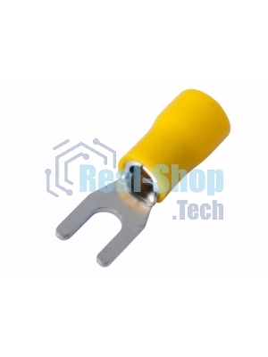 Наконечник вилочный изолированный Rexant 4.3 мм 4-6 мм (НВи 6.0-4/НВи 5,5-4) желтый 08-0151