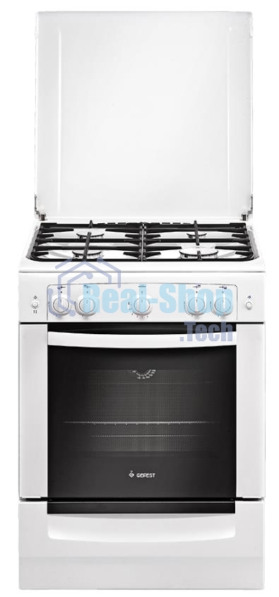 Плита газовая Gefest ПГ 6100-01 белый, конфорок 4 шт, духовка 52 л, 60 см x 85 см x 60 см