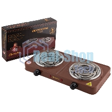 Плита настольная электрическая Матрена МА-062, коричневый, ТЭН, 2 конф.