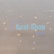 Гирлянда светодиодная Neon-night Айсикл (бахрома) 25х0,6м, c эффектом мерцания, прозрачный провод, IP44, 230В, диоды ТЕПЛЫЕ БЕЛЫЕ, 588 LED