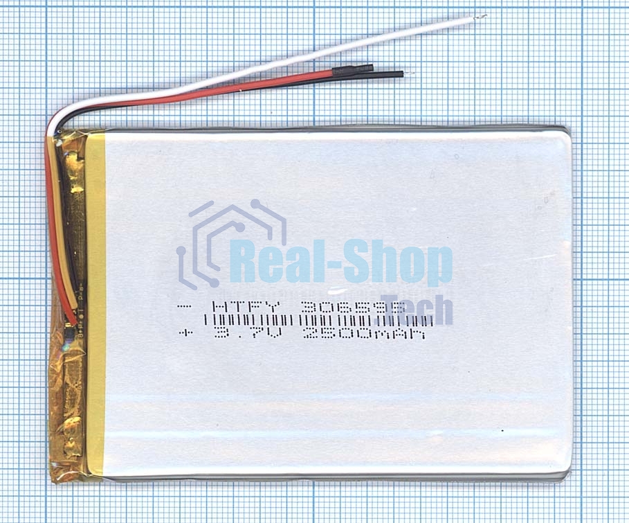 Аккумулятор Li-Pol (батарея) 3x65x95 мм 3pin 3.7V/2500mAh
