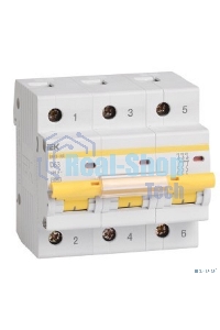 Выключатель автоматический модульный 3п D 100А 10кА ВА47-100 ИЭК MVA40-3-100-D