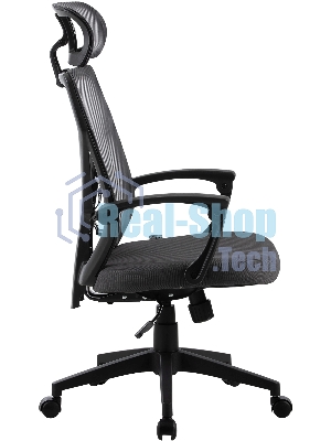 Кресло Cactus CS-MC414-GY черный, сетка, подголовник