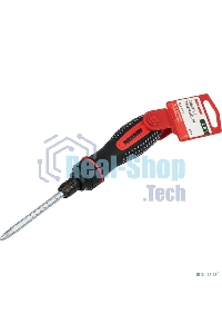 Отвертка реверсивная комбинированная Rexant двухсторонний стержень 120 мм (крестовая PH 2, шлицевая SL 6 мм), двухкомпонентная рукоятка