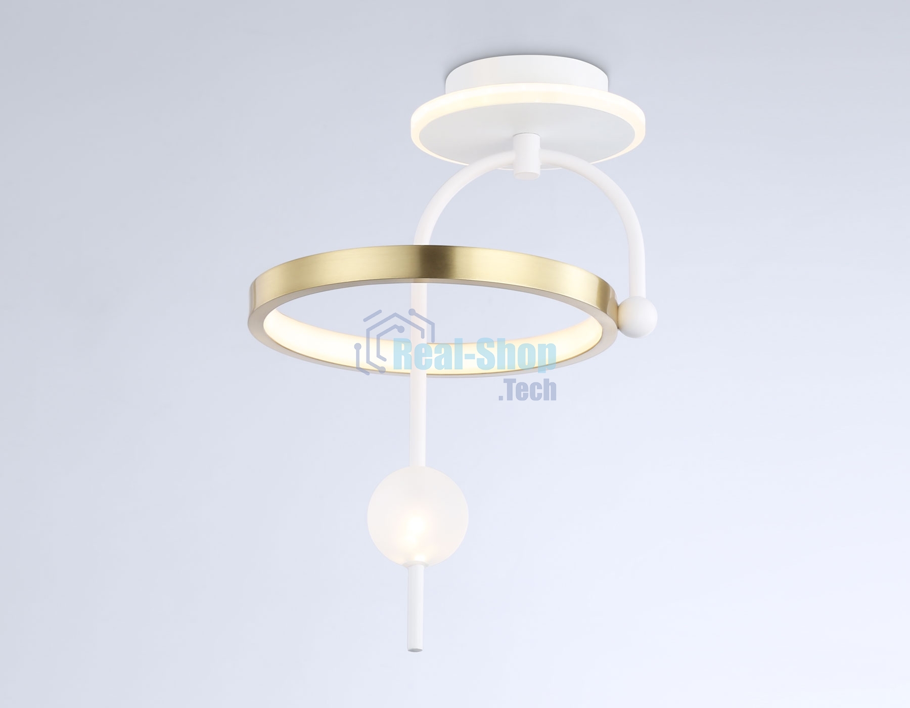 Светильник Ambrella light FL66422 WH/GD белый/золото 3000K/4200K/6400K 15W 240*220*347.7 (Без ПДУ)