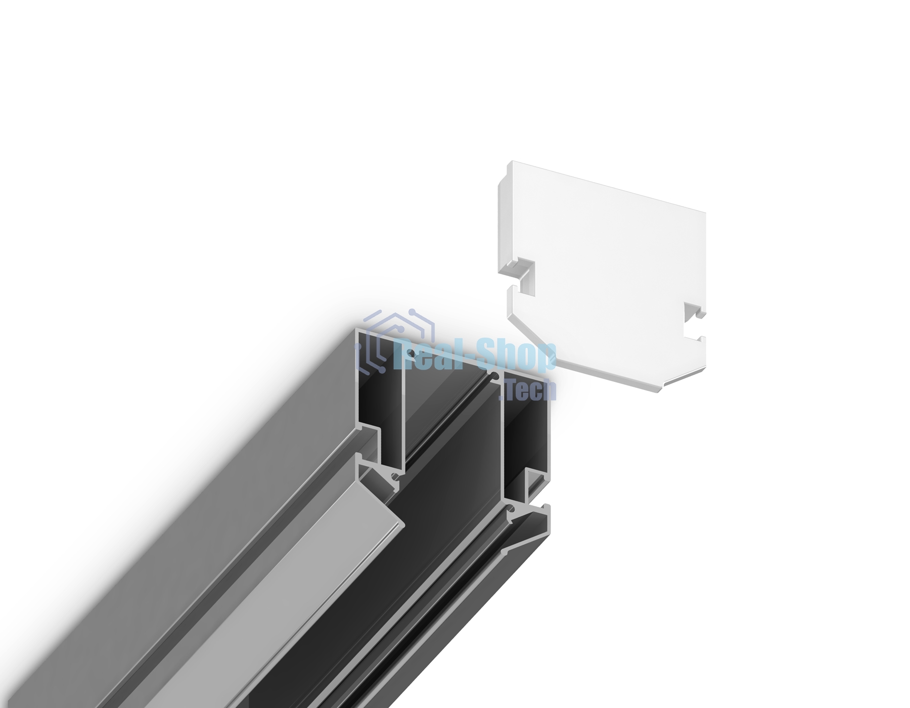 Заглушка для корпуса в натяжной потолок Magnetic 220V GL1063 WH белый 61*61*9 (2шт)