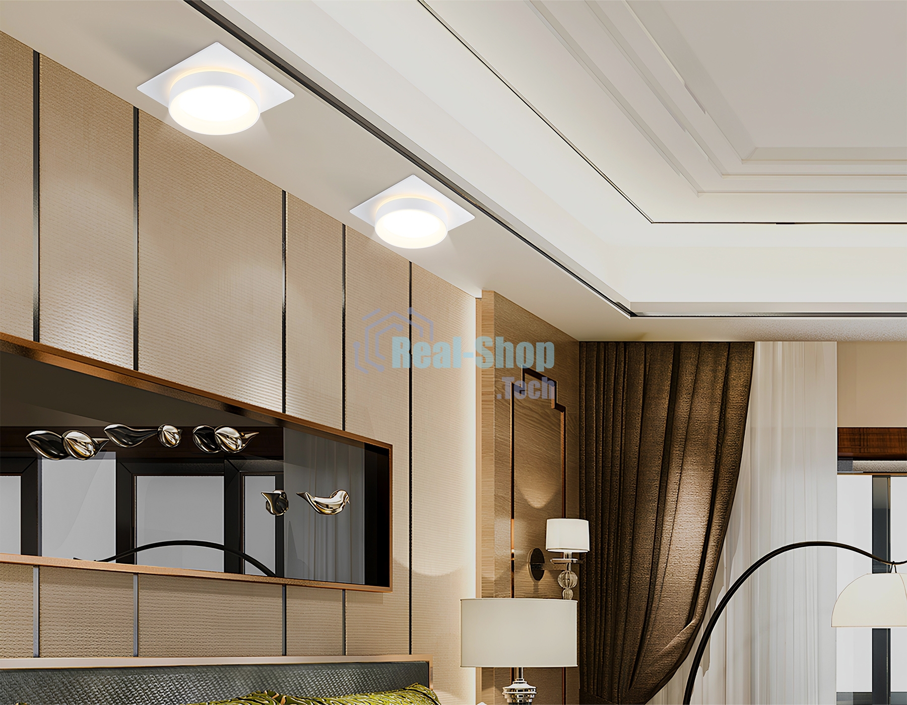 Светильник Ambrella light TN6709 WH белый IP44 GX53 max 15W 105*105*45