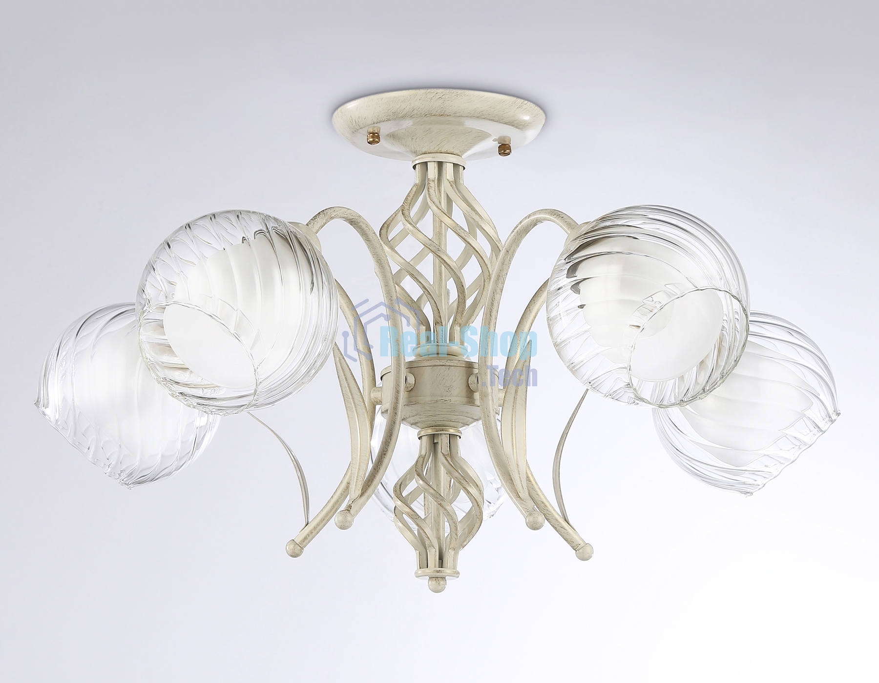Светильник Ambrella light TR3066/5 WH/GD белый/золото E27*5 max 40W D590*340