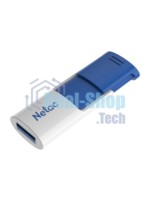 Флешка USB Netac U182 Blue (NT03U182N-128G-32BL), 128Gb, USB 3.0, R/W 70/30, белый/синий