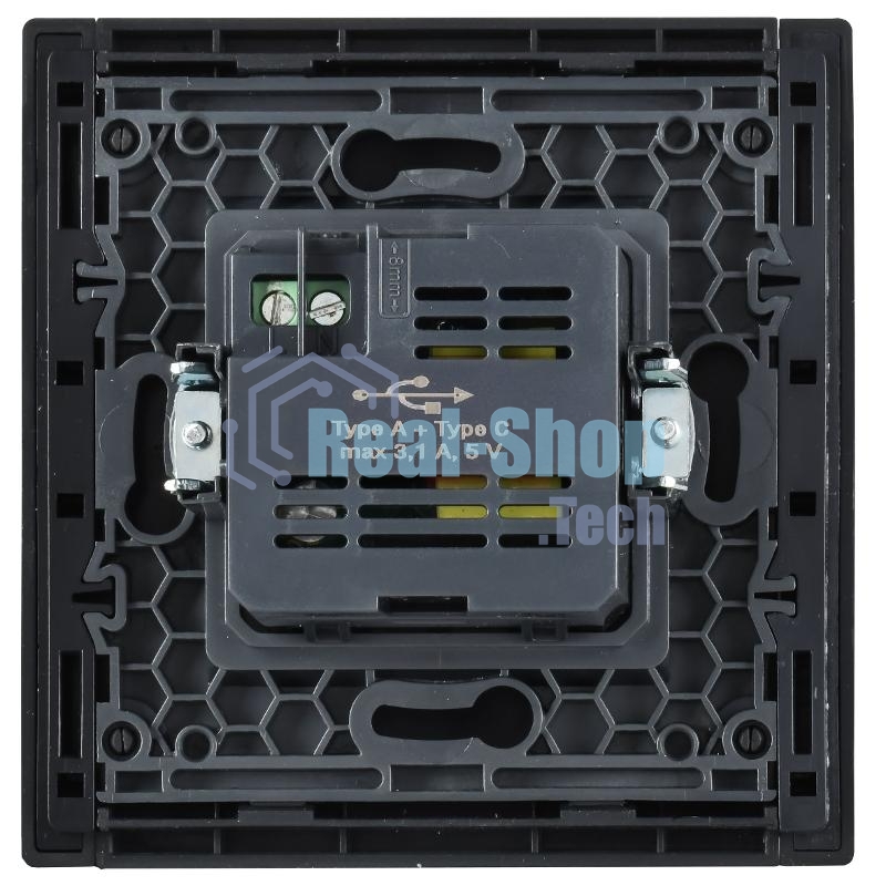 Розетка IEK FORTE&PIANO USB A+C 3,1А FP550 сталь