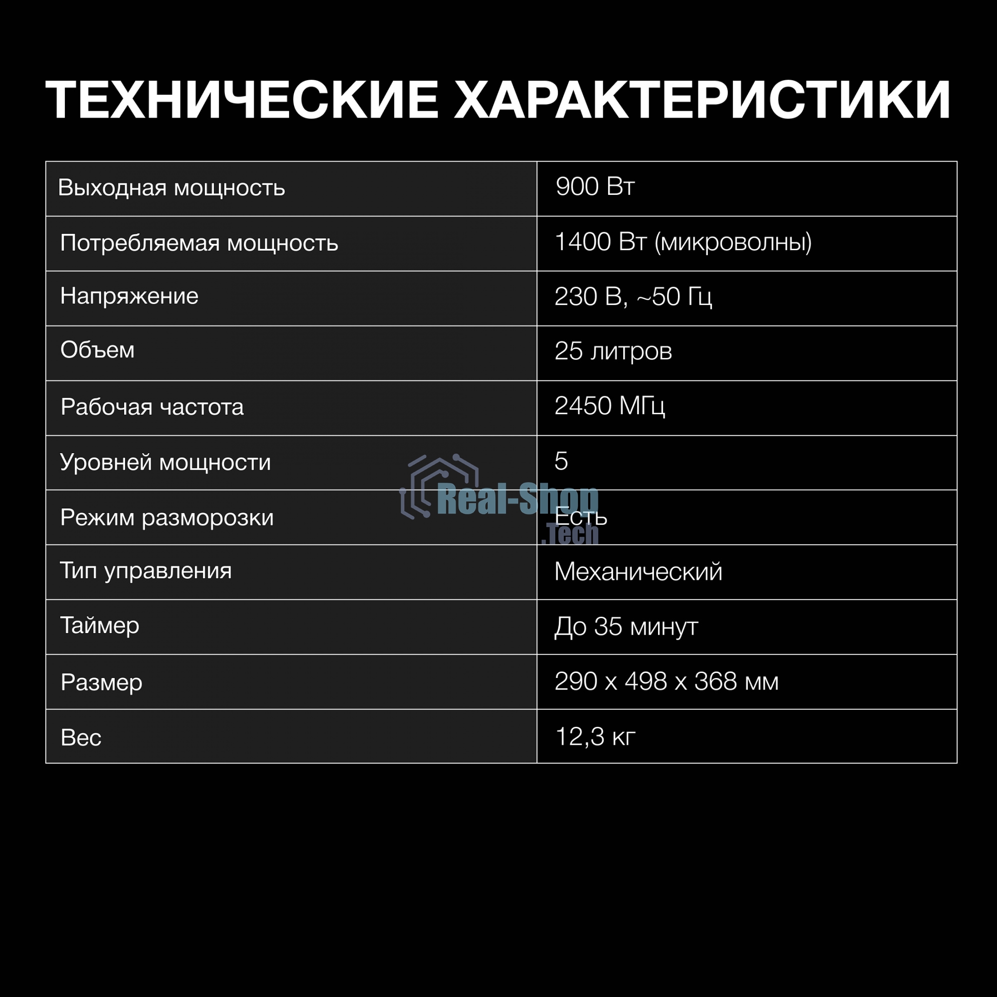 Микроволновая печь Hyundai HYM-M2025 черный/серебристый, 25 л, 900 Вт, переключатели - поворотный механизм