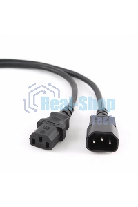 Кабель питания сист.блок-монитор Gembird 3.0м, VDE(0.75мм), черный, с зазем., пакет PC-189-VDE-3M