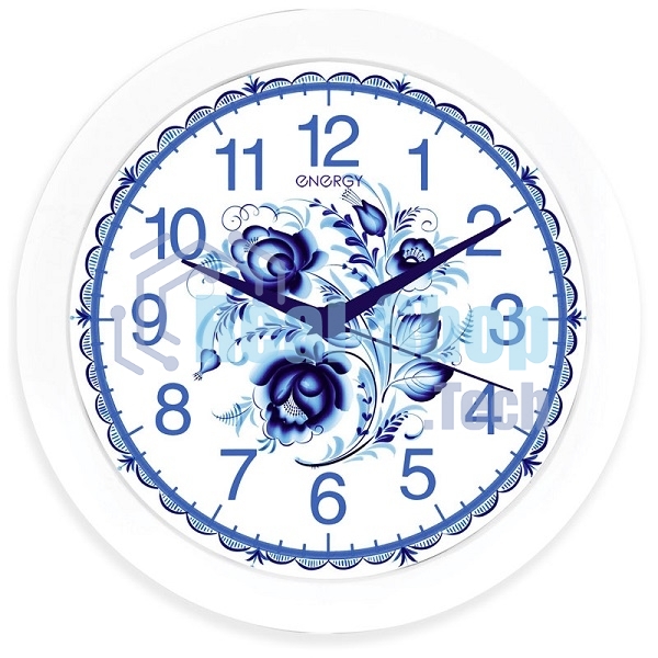 Часы настенные кварцевые Energy ЕС-102 гжель