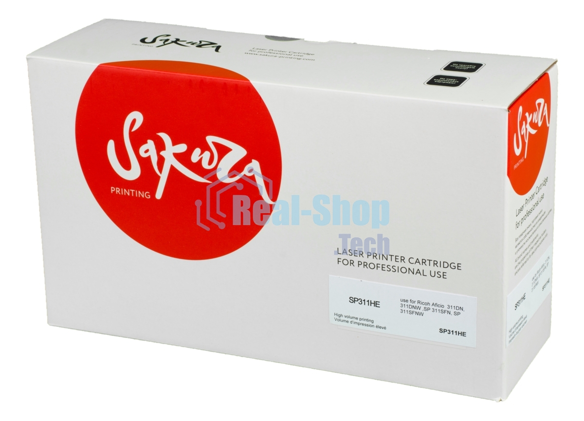 Картридж Sakura SP311HE Black для Ricoh Aficio 311DN, 311DNW,SP 311SFN, SP 311SFNW, черный, 3500 к.