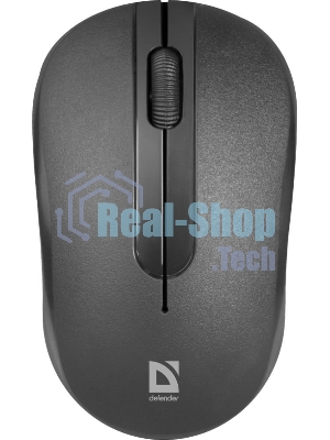 Мышь беспроводная Defender Hit MM-495 черный, 1600 dpi, радиоканал, USB, кнопки - 3