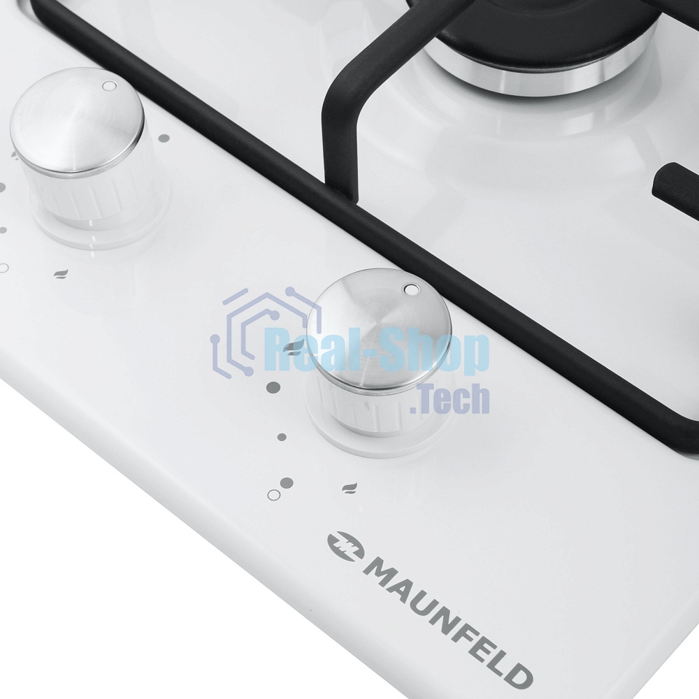 Газовая варочная панель Maunfeld EGHE.32.3EW/G Домино, • Тип: газовая 30см • Тип установки: независимая • Управление: фронтальное, переключатели поворотные • Нагревательный элемент: конфорка, 2шт • Мощность конфорок, Вт: 2600, 1700 • Материал исполнения: 