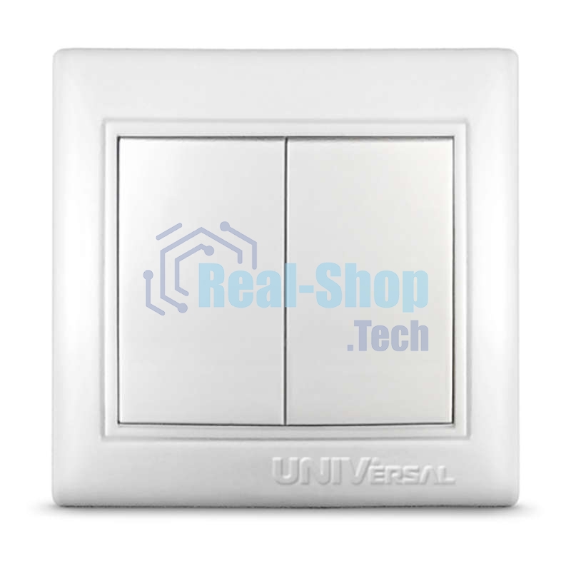 Выключатель 2-кл. СП Севиль 10А IP20 белый Universal С0023