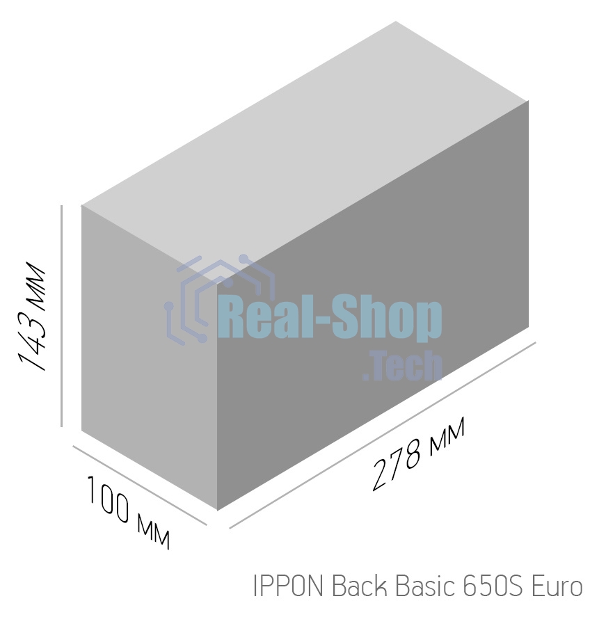 Источник бесперебойного питания Ippon Back Basic 650S Euro / 650 ВА / 360 Вт / 3 x CEE 7 (евророзетка)