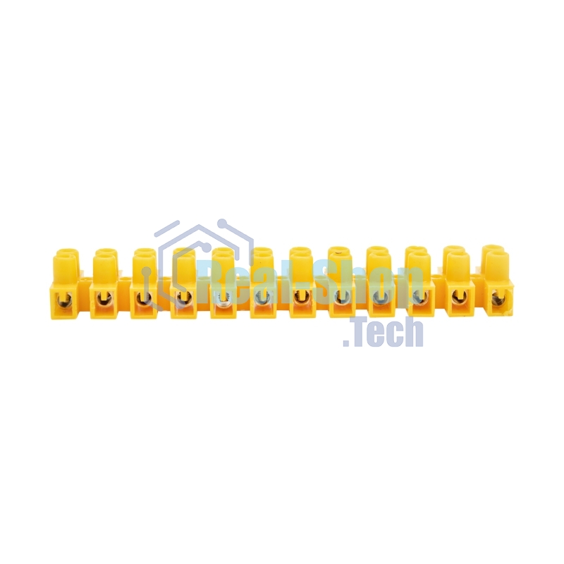 Клеммная винтовая колодка Rexant KВ-4 1,5-4, ток 3 A, полиэтилен желтый (10 шт./уп.)