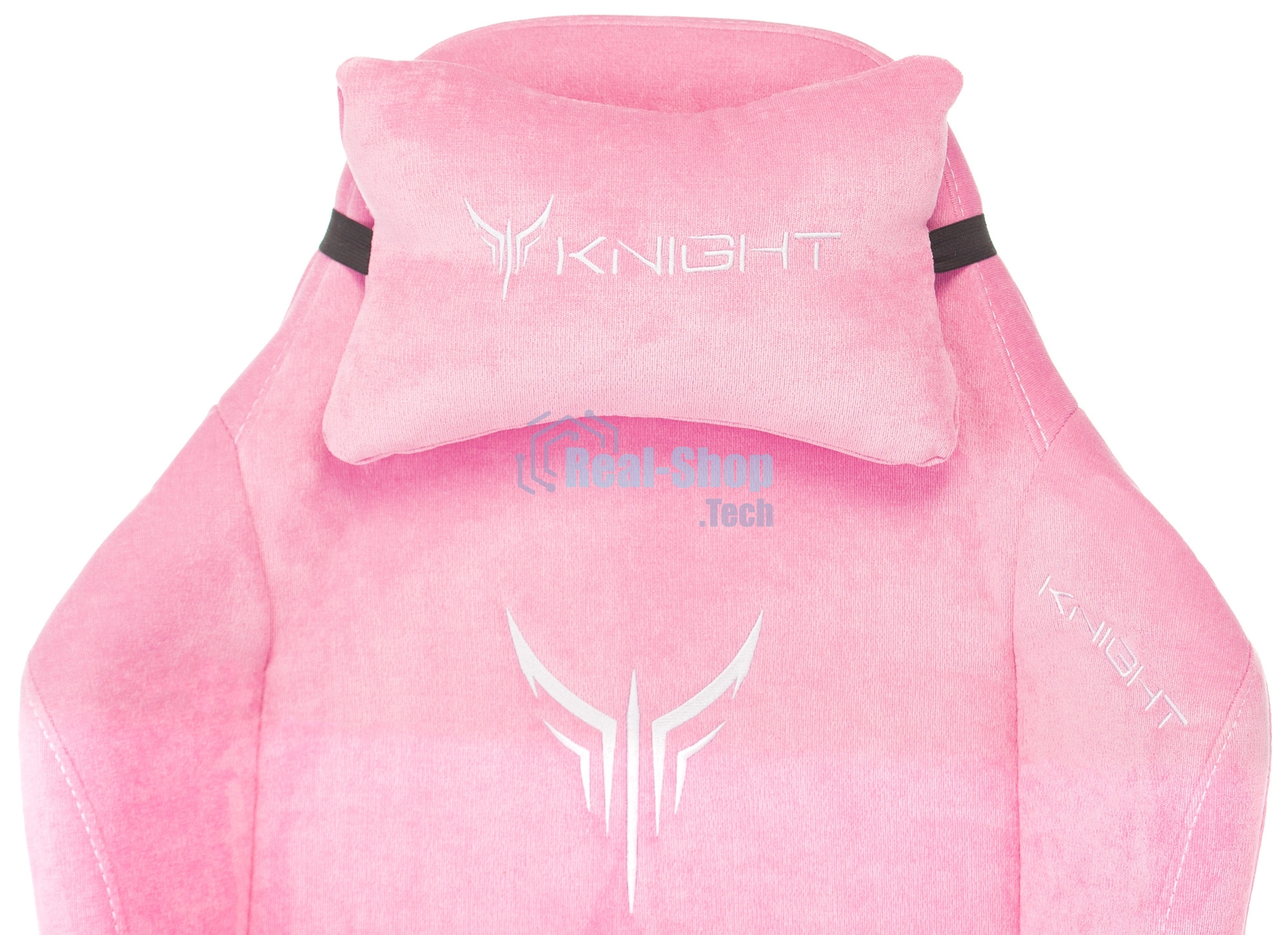 Кресло игровое Knight N1 Fabric розовый Velvet 36 с подголов. крестовина металл
