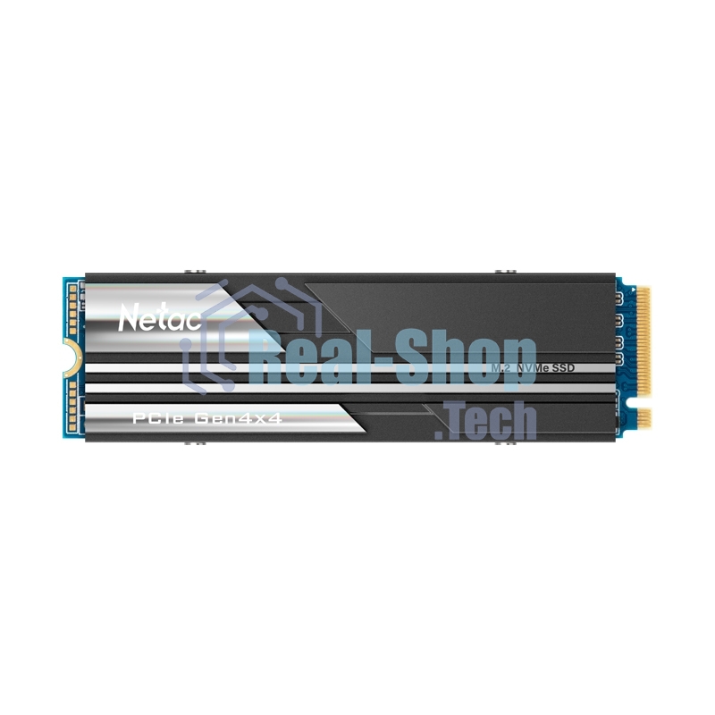 Накопитель SSD Netac NV5000, 500Gb, M.2 2280, PCIe 4.0 x4, NVMe, R/W 5000/2500, с радиатором