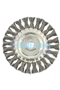 Щетка Matrix для УШМ 125 мм, М14, плоская, крученая проволока 0,35 мм