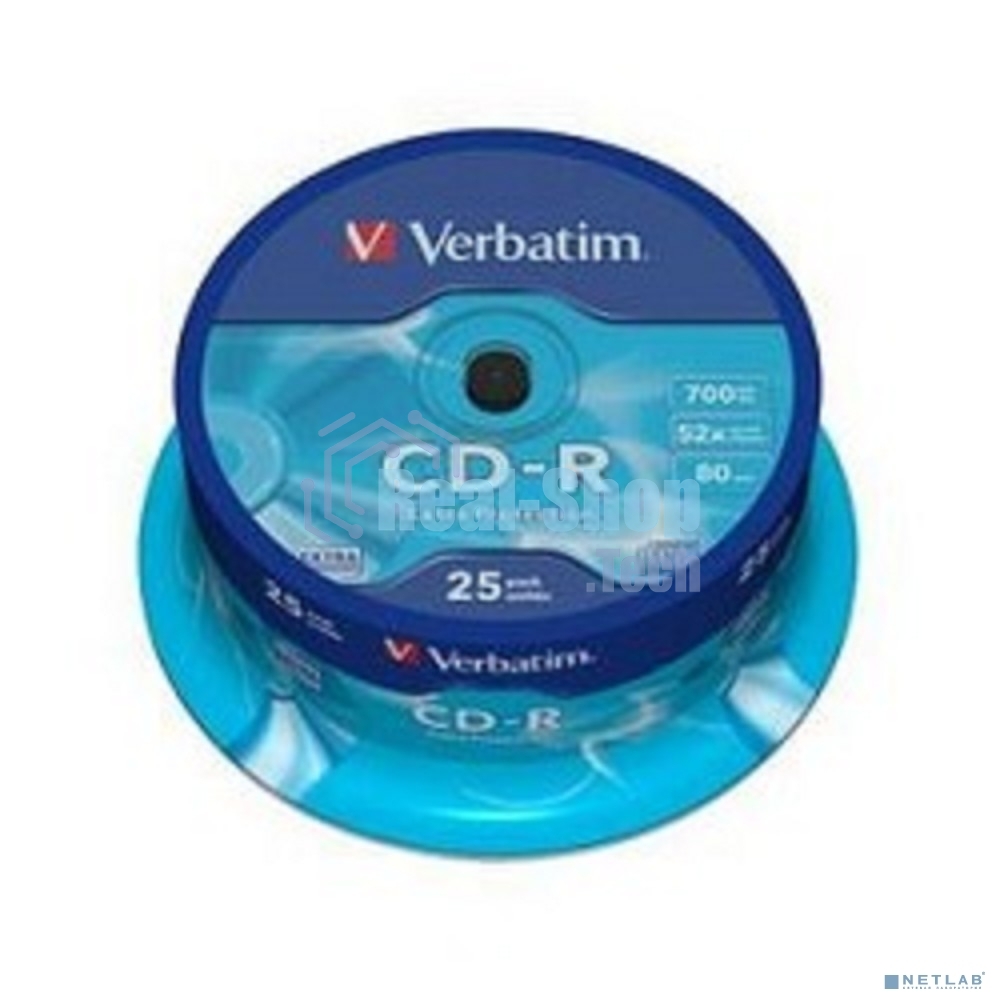 Диск CD-R Verbatim 700Mb 52x Cake Box (25шт) (43432)