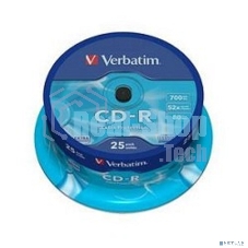 Диск CD-R Verbatim 700Mb 52x Cake Box (25шт) (43432)