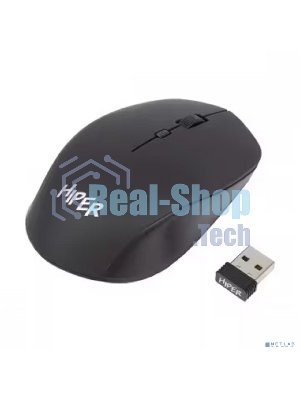 Мышь беспроводная HIPER HOMW-091 черный, 1600 dpi, радиоканал, USB, кнопки - 4
