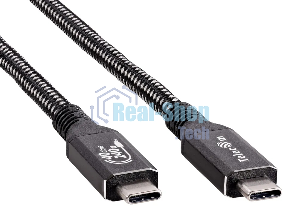 Кабель USB4 TypeCM/CM 8K@30Hz, 40Gbps, PD 240W, медь Telecom 1.5м TUS840-1.5M