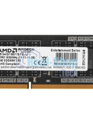 Оперативная память AMD Radeon R5, DDR3, 4Gb (1x4GB), 1600MHz, CL11, SO-DIMM