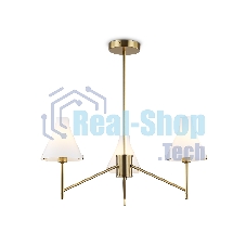 Люстра Ambrella light LH57131/3 BS/FR латунь/белый матовый E14/3 max 40W D650*590