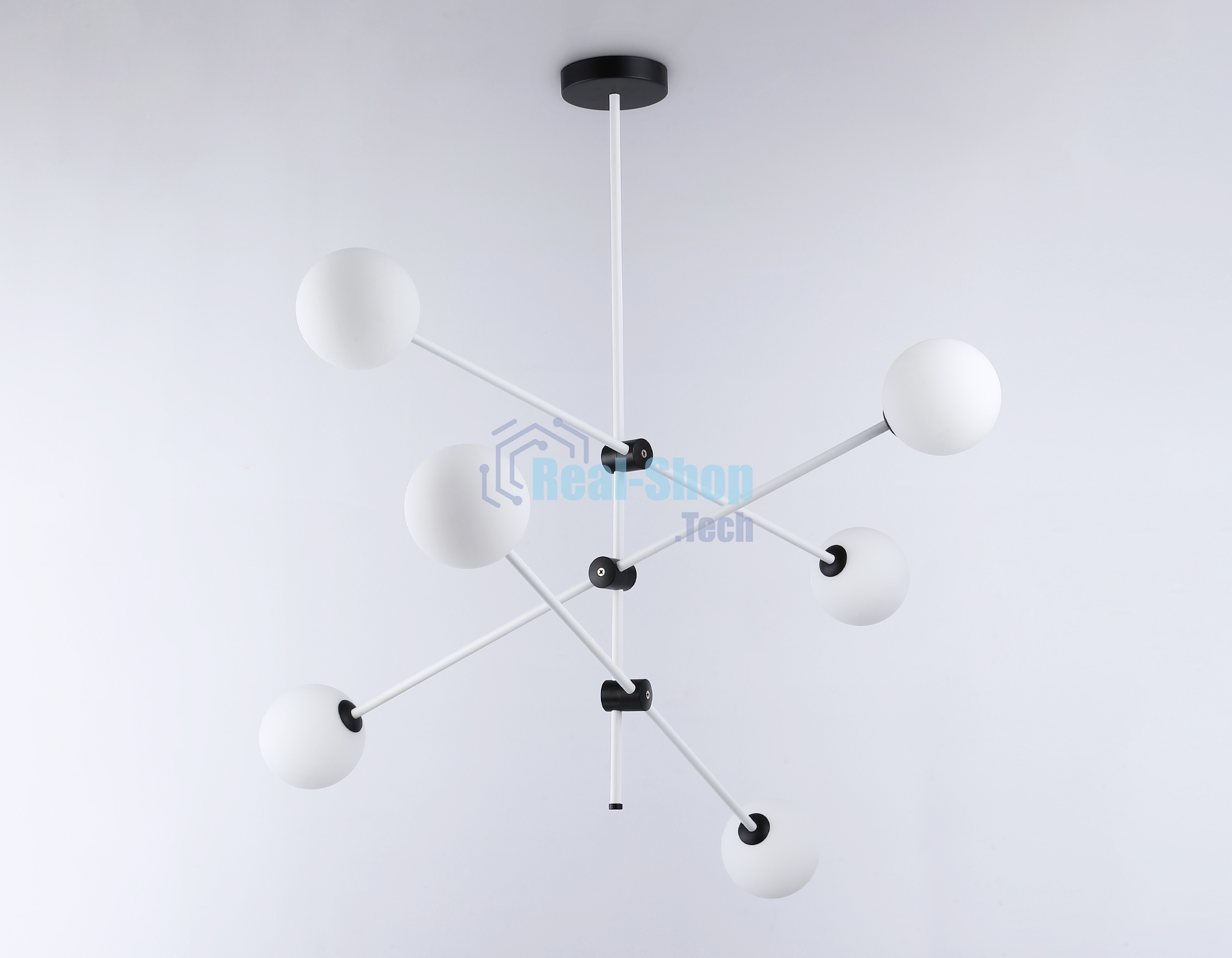Светитльник Ambrella Light TR2512/6 WH/BK белый/черный G9/6 max 10W D970*830