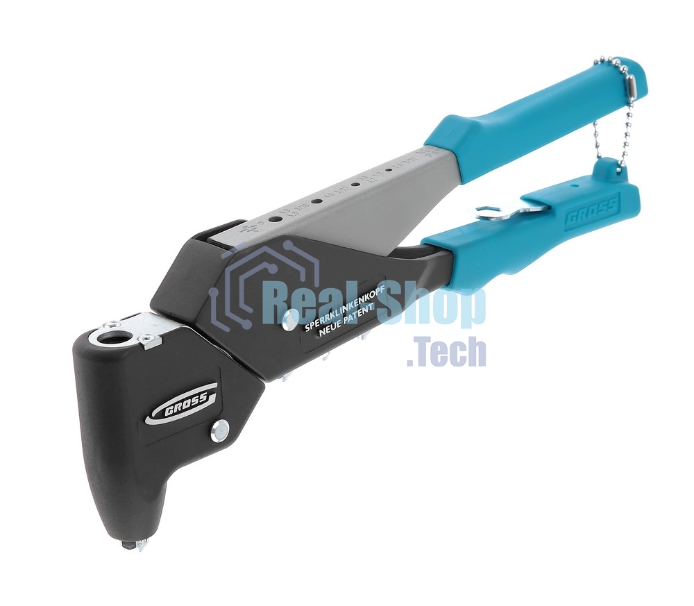 Заклепочник литой усиленный поворотный Gross 40405 заклепки 2,4-4,8мм, 0-360 град