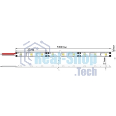Лента светодиодная 12 В, 8 мм, IP23, SMD 2835, 120 LED/m, 12 V, цвет свечения белый (6000 K)