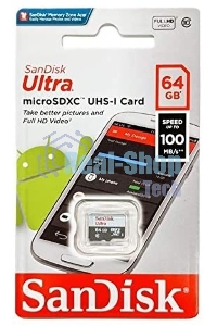 Флеш карта microSD 64Gb SanDisk microSDXC Class 10 Ultra UHS-I 100Mb/s