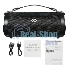 Колонка портативная Digma S-22 черный 15W 1.0 BT 1500mAh (SP2215B)